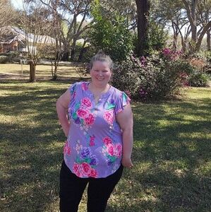 Vibrant Floral Women's Blouse